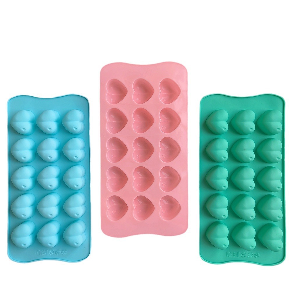 15 gotas de lluvia en forma de corazón 229 molde de silicona dulces pudín DIY pastel decoración herramientas de horneado