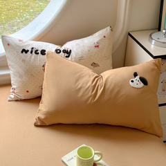 学生寮漫画タオル刺繍枕カバー非綿枕芯保護ダストカバー洗える綿枕ライナーカバー