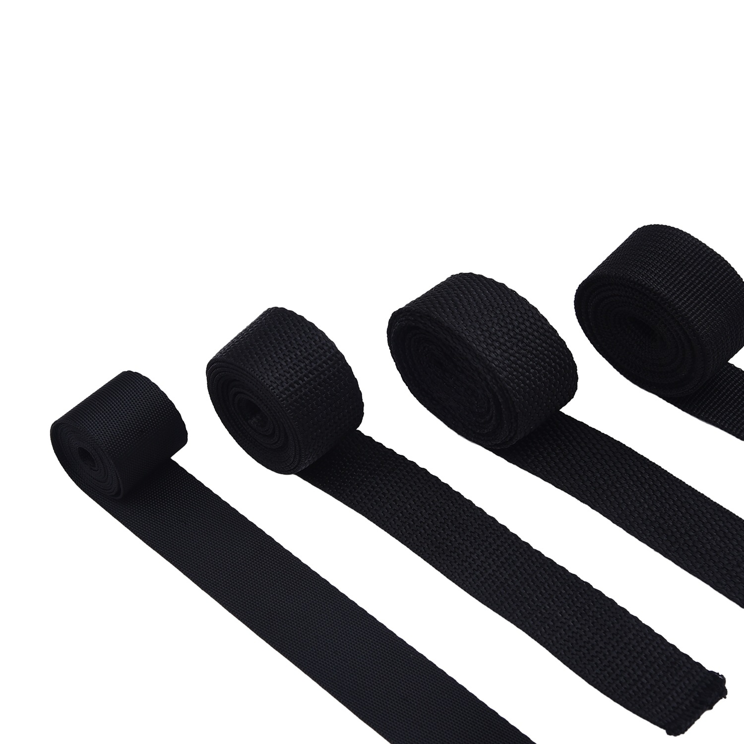 Preferir correa de tela negra inelástica multi-tamaño accesorios de ropa DIY correa de banda accesorios correa de banda gruesa inelástica image 3