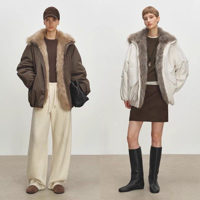 3936 # Msbeast Temperature-Locking Raccoon Fur Collar +90 White Duck down Bud-Shaped Winter down Jacket | Snow Traveler 3936 # Msbeast Temperature-Locking Raccoon Fur Collar +90 White Duck down Bud-Shaped Winter down Jacket | Snow Traveler