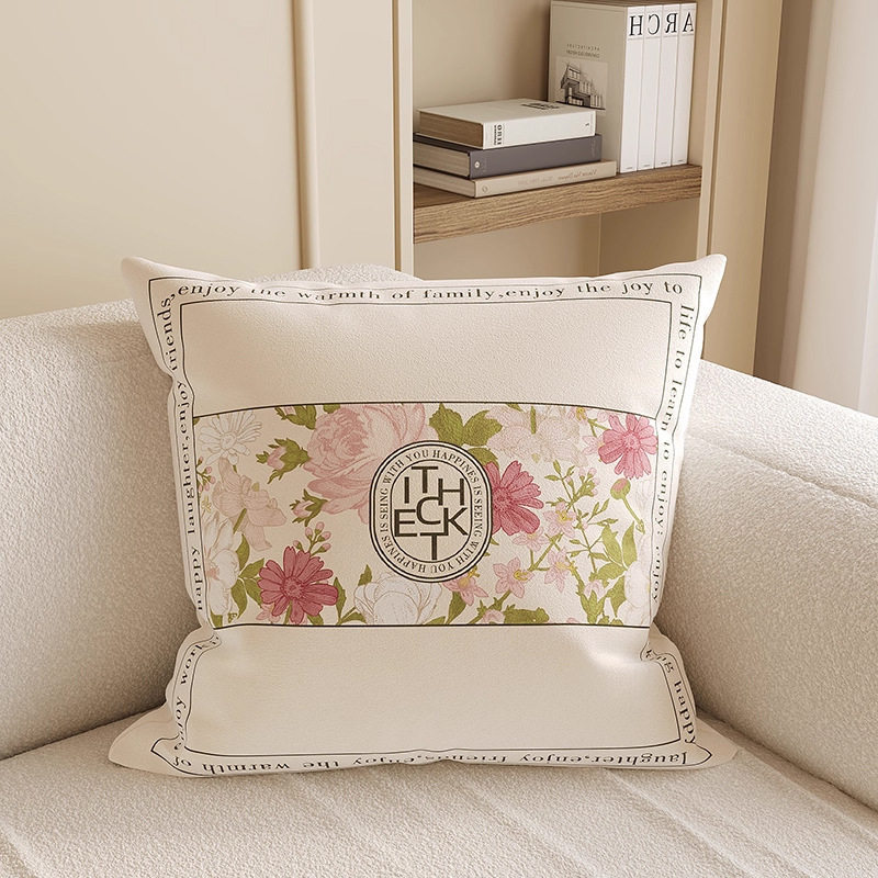 almohada de soporte de estilo francés de lujo ligera almohada de cintura de tela cama de sala de estar sofá almohada de soporte almohada de base