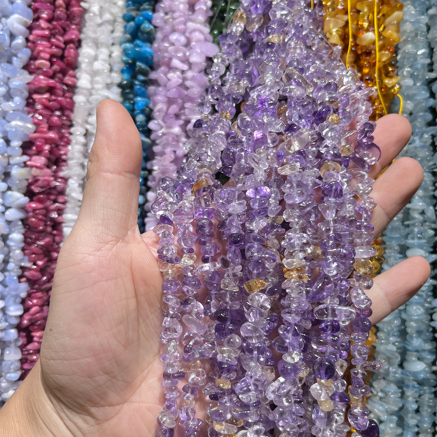 A natural a-grade ametrine crystal, approximately 80cm in length