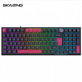 Skyloong小呆虫GK980 RGB 光轴USB PBT双色闭口键帽机械键盘库存