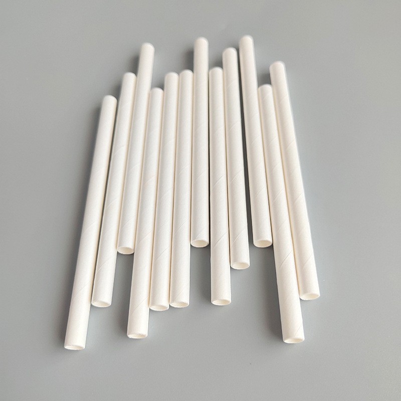 En stock suministro de soplado globo tubo de papel desechable paja blanco tubo de plástico transparente carcasa 5*100mm