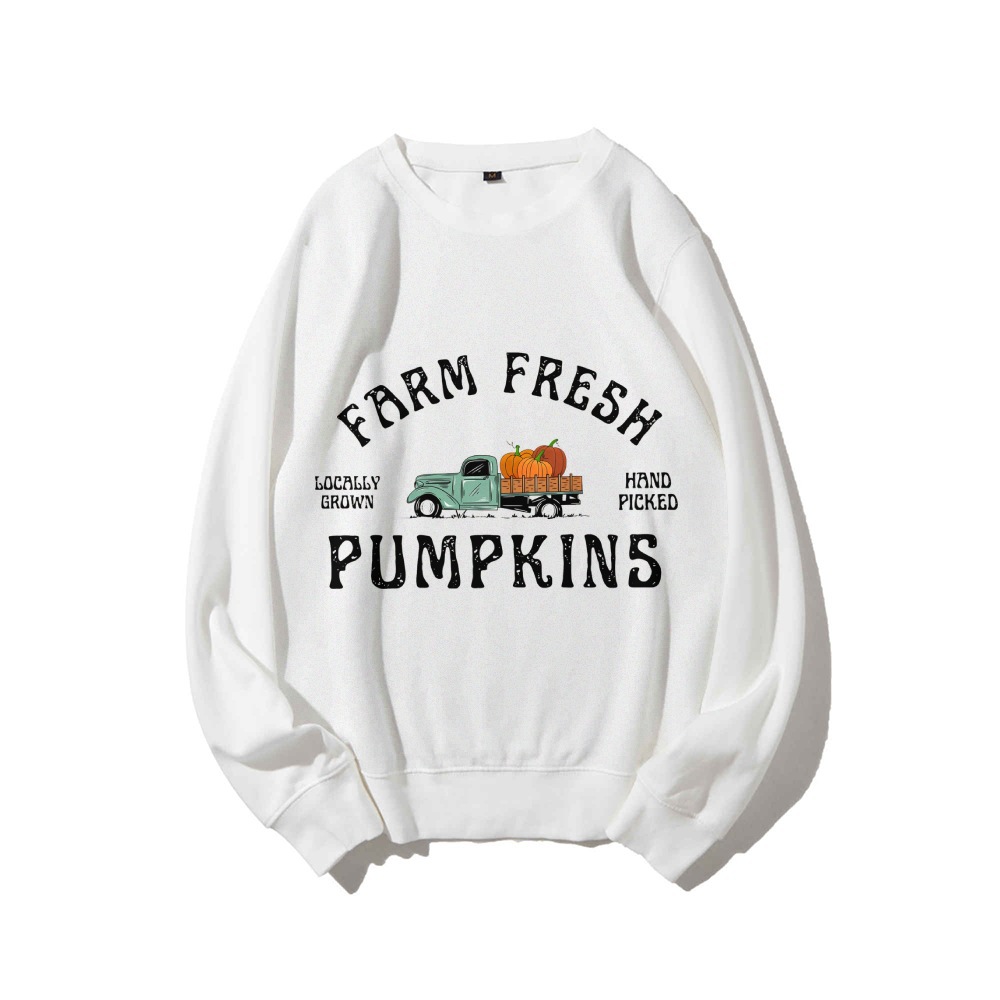 Granja Pumpkin Sweatshirt Fall Crewneck Sweatshirt Pumpk