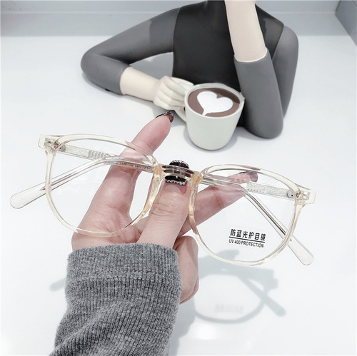 New Asymmetrical Small Frame Eyeglass Frame, Fashion Street Style Non-prescription Glasses, Suitable for Men and Women Students, Model k9031