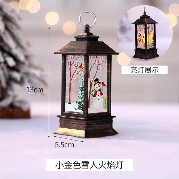 Bronze gold Christmas snowman