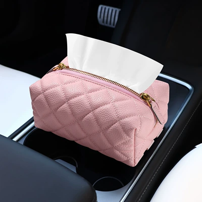 Car Tissue Box with a Light Car tissue box/set - pink