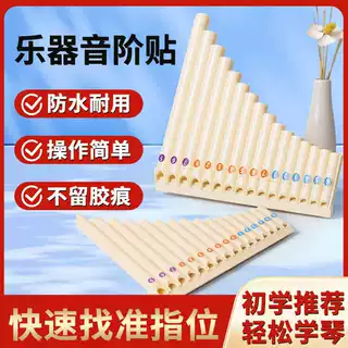 排笛16/18/22管学生教学用排箫音符贴纸初学者C调排笛通用音标贴