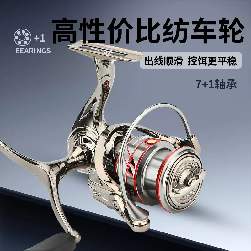 路亚渔轮浅线杯斜口鱼线轮纺车轮渔线轮远投金属线杯鱼轮渔具批发