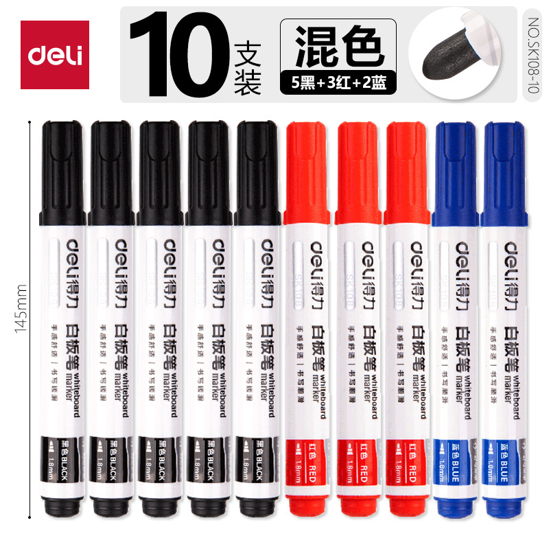 Delit Oil-based Whiteboard lápiz de secado rápido impermeable de gran capacidad sin decoloración lápiz de marca de cabeza gruesa lápiz de cabeza grande tinta de aceite
