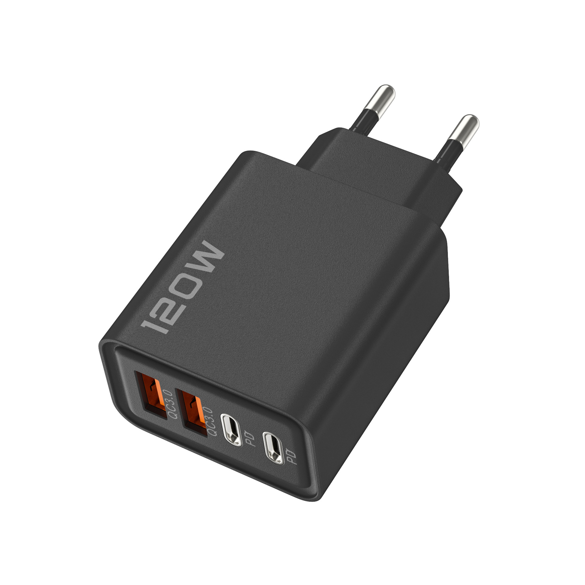 120W Dual PD + Dual USB Cargador para Apple 15 Huawei Dual Typec Smart Fast Charger Head