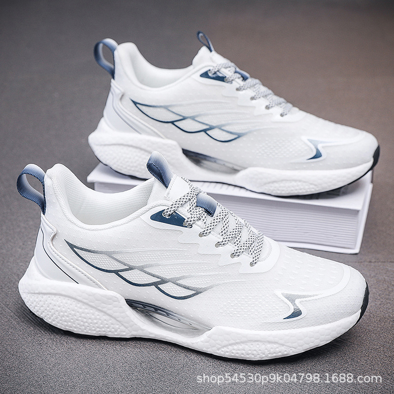 Men's Shoes Summer Trendy Shoes Breathable Mesh Shoes Casual Popcorn Fashion Sneakers Lightweight Soft Sole Non-Slip Fly Woven Shoes