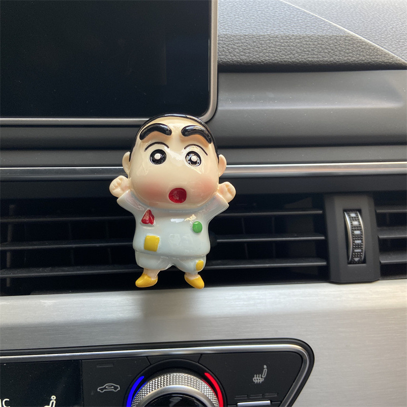 Crayon Shin-chan decoración de salida de aire acondicionado de coche perfume aromaterapia de coche suministros de decoración de coche incienso regalo
