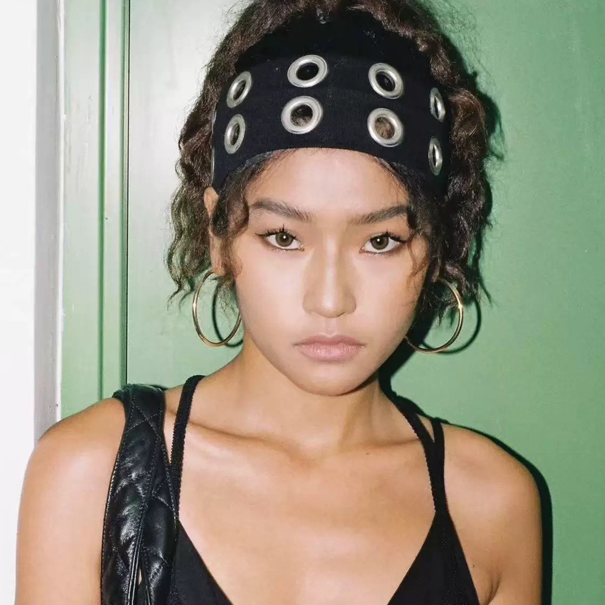 Grupo de chicas Punk Metal Circle Elástico Correa para el cabello coreana ins Dulce y fresco de ala ancha Elástico retro Accesorios para el cabello Li Cailin Mismo estilo