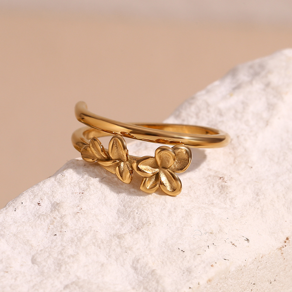 Flower Stainless Steel Ring
