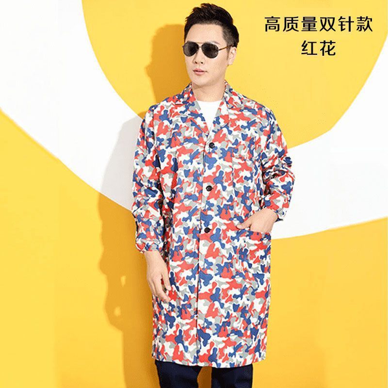 蓝大褂男女四季加厚长袖款搬运仓库工厂耐脏耐磨罩衣劳保可订印字|undefined
