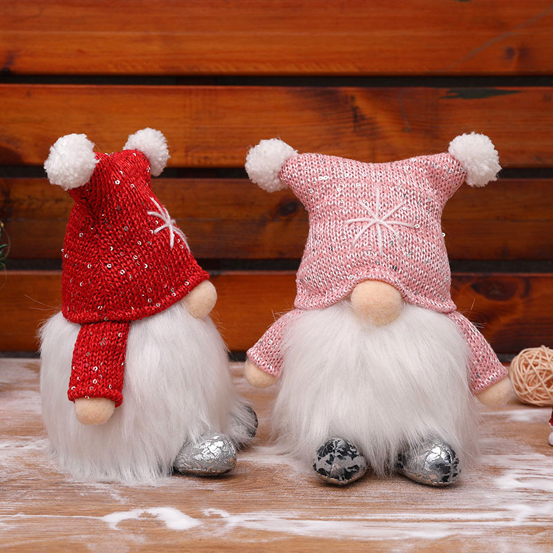 Christmas decoration supplies light-up dwarf standing doll party window decorations children's small gift toys