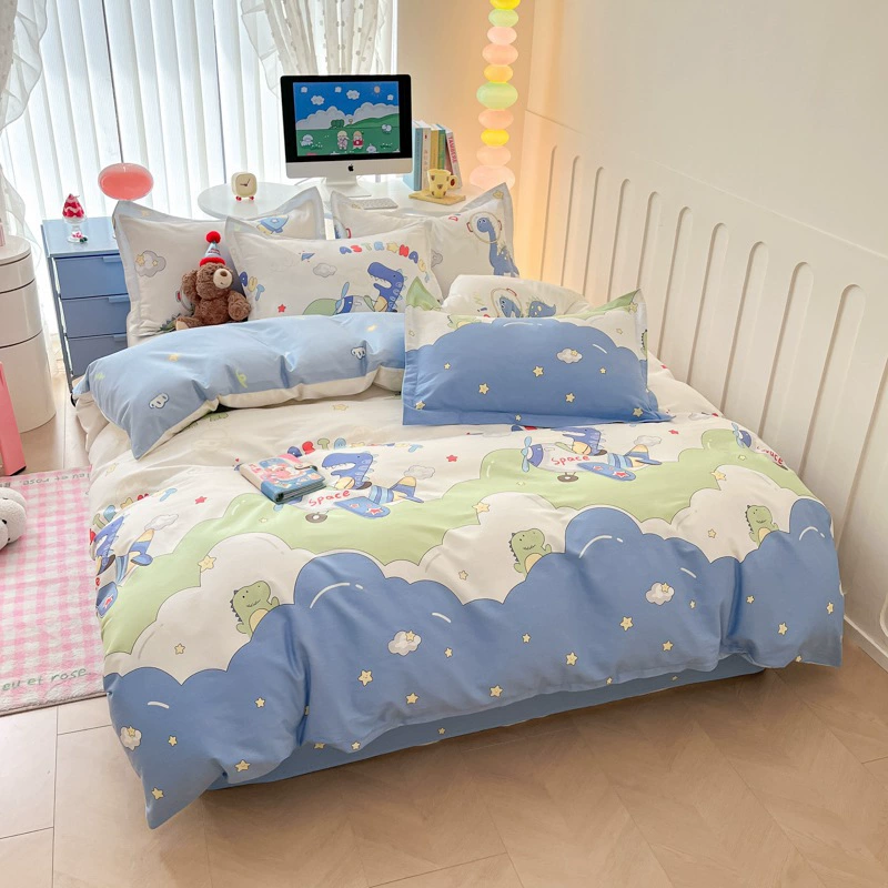 Cotton cartoon duvet cover, cute dinosaur for elementary school students, bedspread, new collection