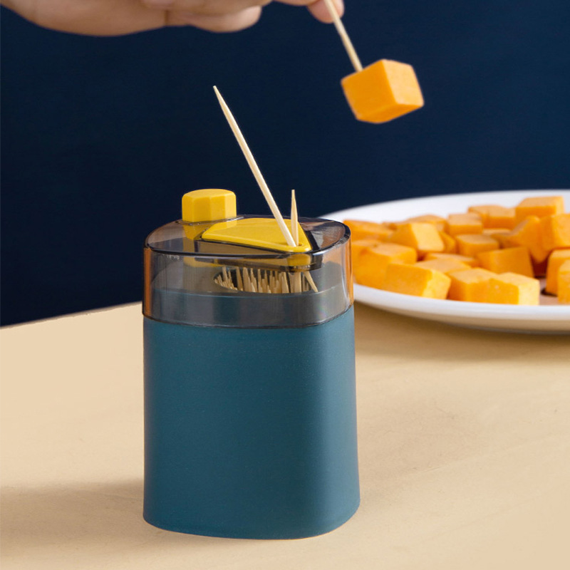 Nueva caja de palillo de dientes tipo de prensa automática emergente titular de palillo de dientes Logotipo de impresión creativa caja de palillo de dientes portátil ventas directas de la fábrica