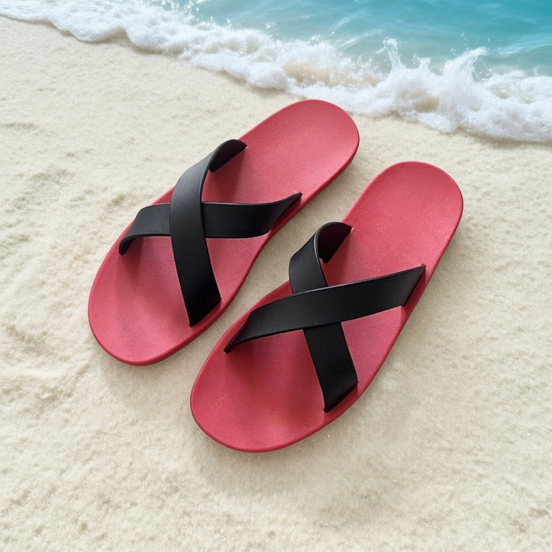 Vietnam's New Summer Beach Non-Slip Slippers for Men, Fashionable Cross-Strap Rubber Sandals for Seaside Vacations Vietnam's New Summer Beach Non-Slip Slippers for Men, Fashionable Cross-Strap Rubber Sandals for Seaside Vacations