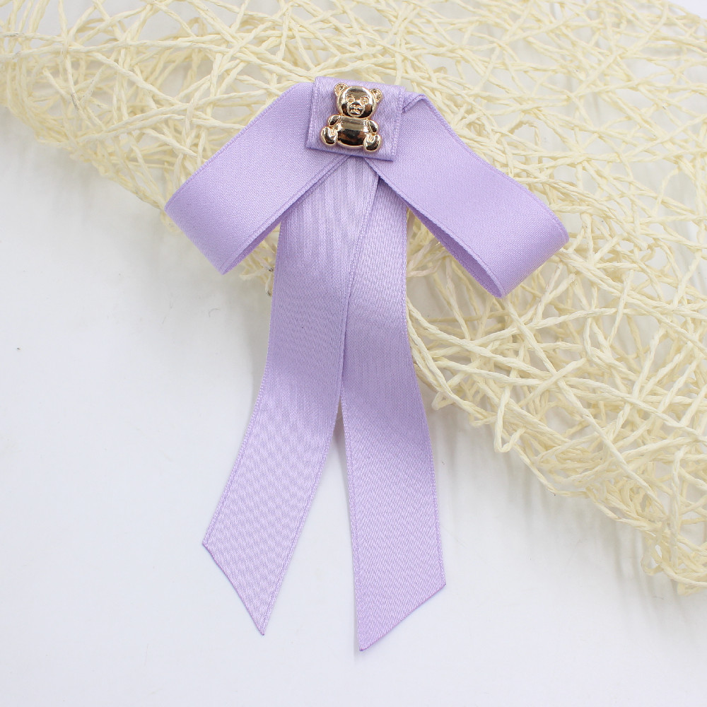 Bear decorative soft surface material bow tie clothing accessories pointed ribbon ladies collar flower factory wholesale TS229