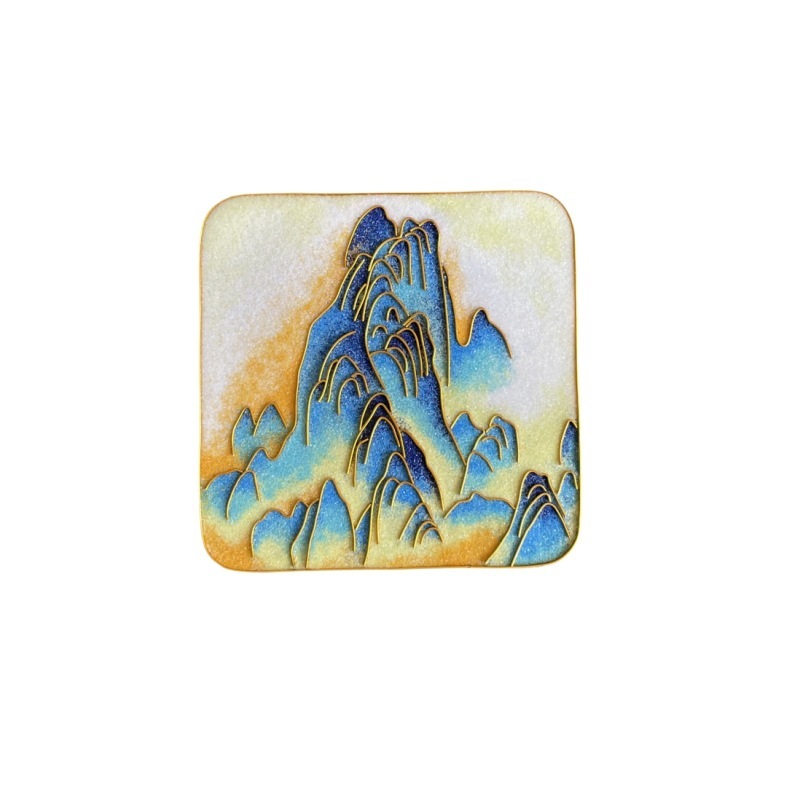 非遗掐丝珐琅冰箱贴手工diy材料包千里江山名画自制作文创伴手礼|undefined