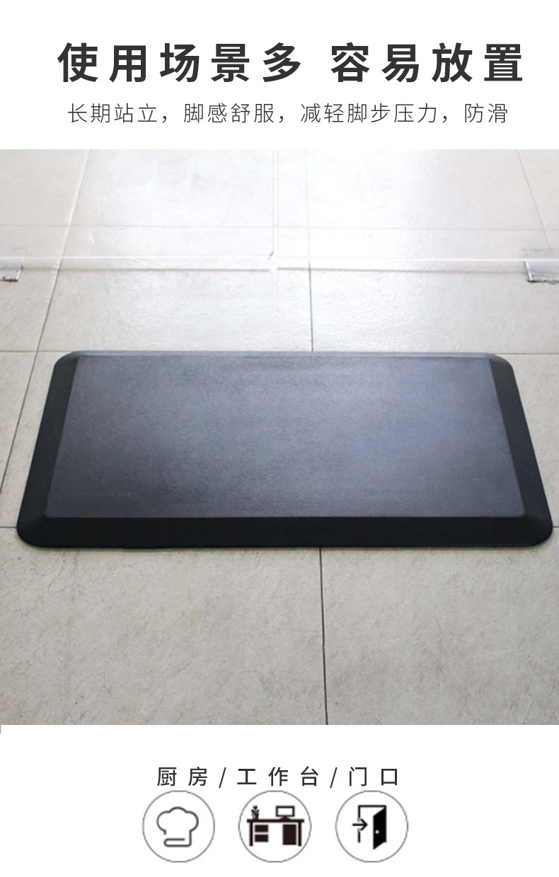 Alfombra de poliuretano impermeable y resistente al aceite Sain, alfombra suave antideslizante de poliuretano, alfombra lavable para el hogar y la cocina.