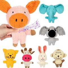 Amazon ペットぬいぐるみ 子牛とキツネの退屈解消 インタラクティブトレーニング 歯ぎしり犬のおもちゃ 音のぬいぐるみ