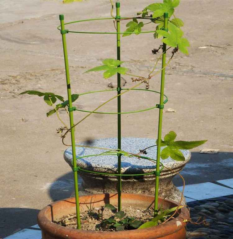 Садовые цветочные кронштейны Домашние резаки из ротанга комнатные горшечные растения зеленый уклон фиксированный железный венок