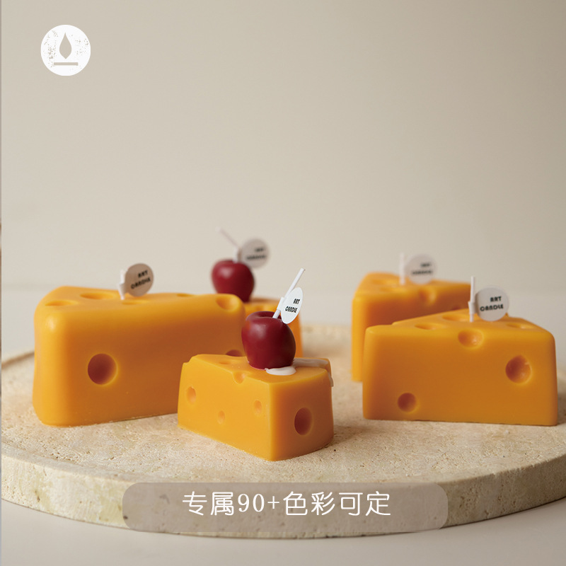 Venta caliente transfronteriza, queso caliente, aromaterapia, velas, varios colores, artículos para el hogar, postres, velas al por mayor