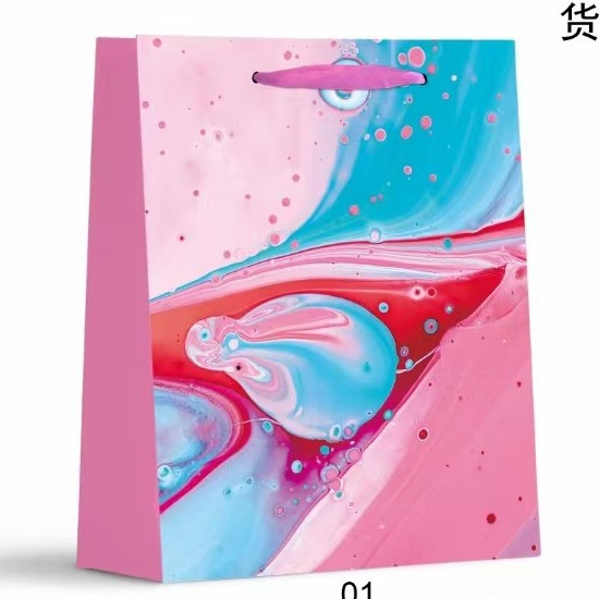 创意新款高档礼品袋手提袋高级礼物袋包装袋现货粉色纸袋送女神礼