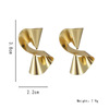 Brand metal fashionable glossy three dimensional earrings, European style