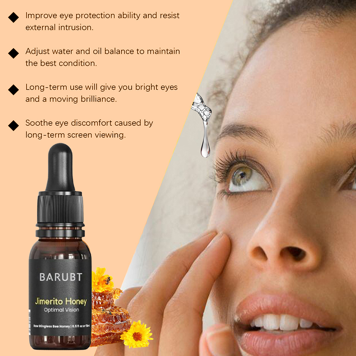 Cross-border BARUBT Jimeirito Honey Eye Care Refreshing Gentle Moisturizing Hydrating Eye External Care 2