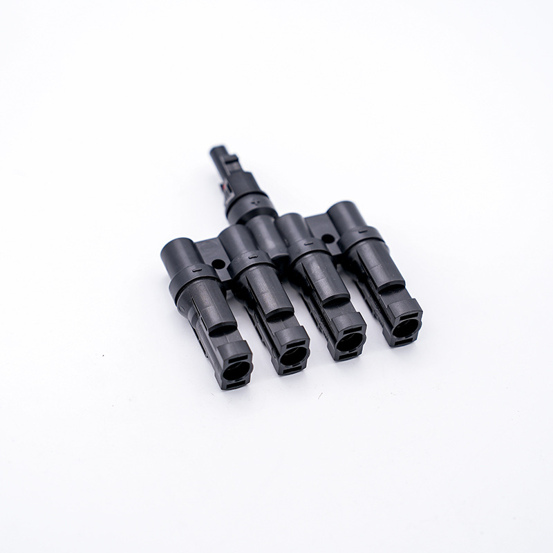 Mc4 Solar Plug Photovoltaic Device 4-to-1 T-Type Five-Way Solar Branch Connector Photovoltaic Connector