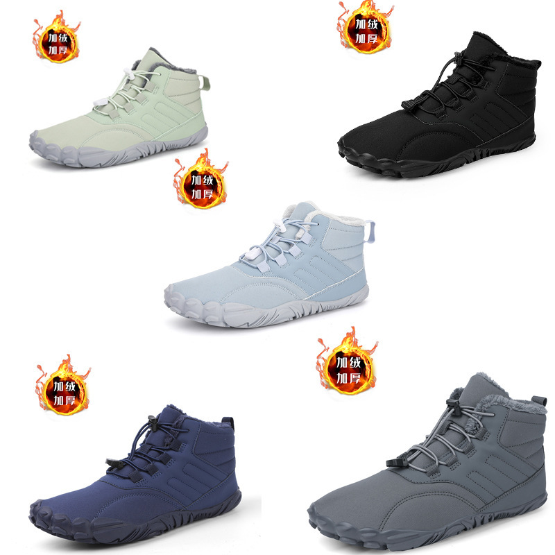 Winter Men's Snow Boots Thickeneded Waterproof and Non-Slip Cotton Shoes for the Elderly Warm Fleece-Lined Mid-Top Middle-Aged Short Boots