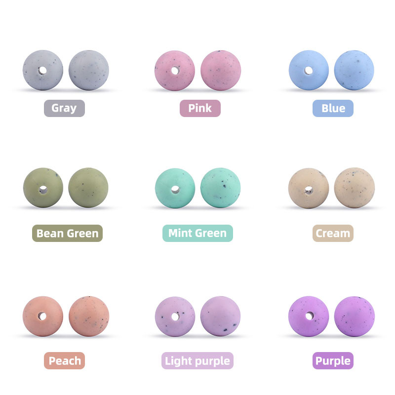 12mm cuentas de silicona molar juguete mordedor pulsera cadena chupete collar infantil DIY accesorios joyería