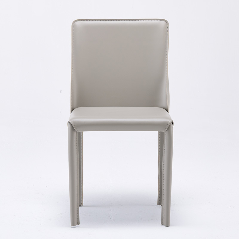 Sillas de comedor de cuero de silla de montar italianas domésticas simples sillas de patrón de sala de comedor de hotel taburetes de comedor