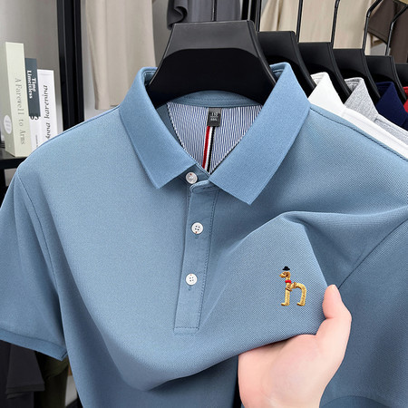 専門店の正規品ハギスpoloシャツ男性夏新作カジュアルスリムtシャツシンプルファッション男性上着|undefined