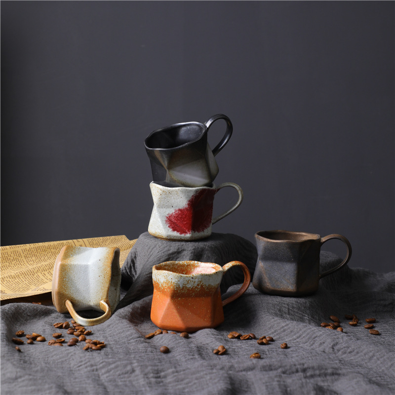 Creative coffee cup stoneware water cup retro mug cross-border…