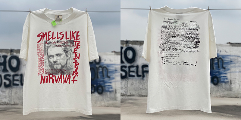 Vintage lavado viejo vintage manga corta marca de moda americana niebla calle suelta VTG casual cuello redondo hombres y mujeres camiseta