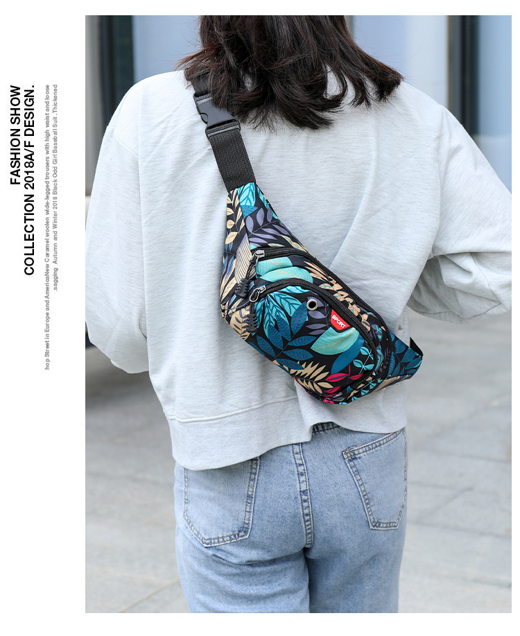 Creative, versatile, fashionable landscape pictures, women's running, cycling, crossbody and close-fitting waist bags, cross-border wholesale and distribution undefined