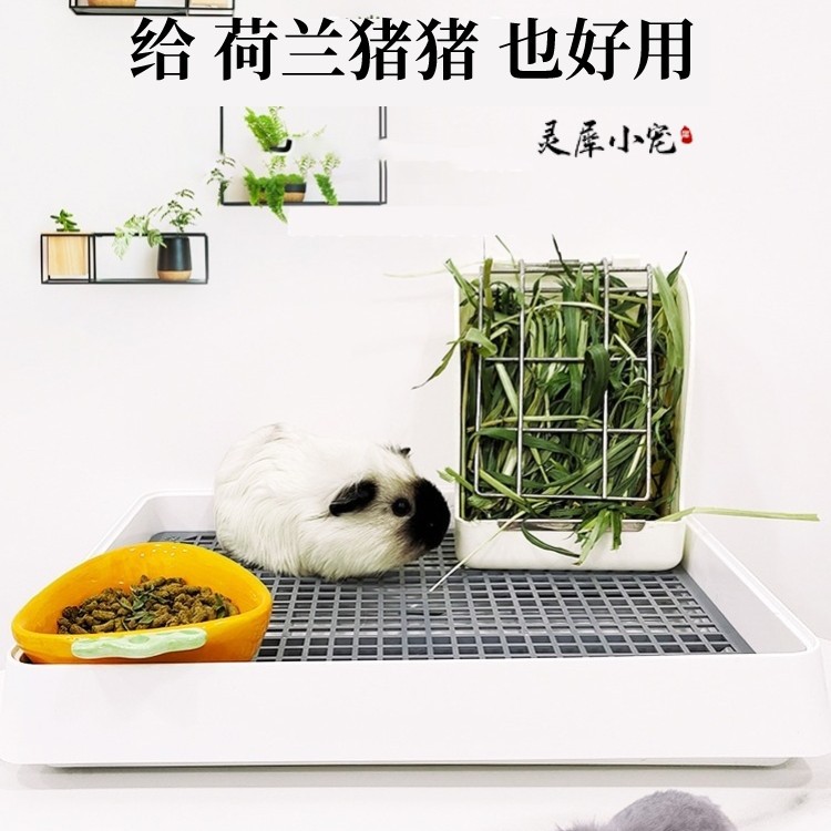 ウサギのウサギの専用のペットのウサギのトイレの大きいサイズの糞鉢のホランドのブタのゼラニウムのネズミの尿鉢のモルモットの便器の用品の大きいサイズ