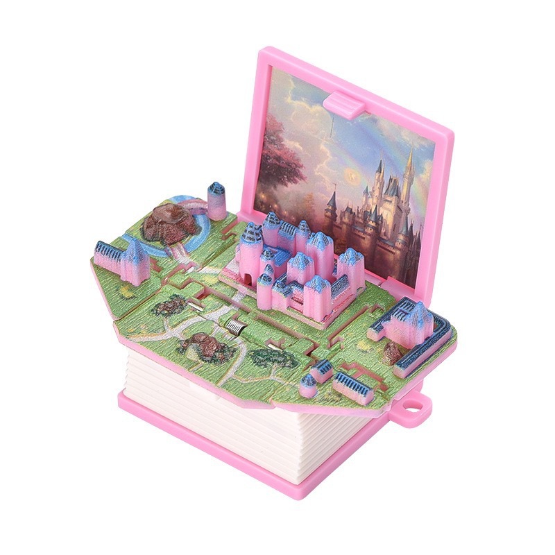 3D libro plegable estereoscópico llaveros dragón línea de deportes bombas bolsas colgantes creativos pequeños regalos juguetes al por mayor