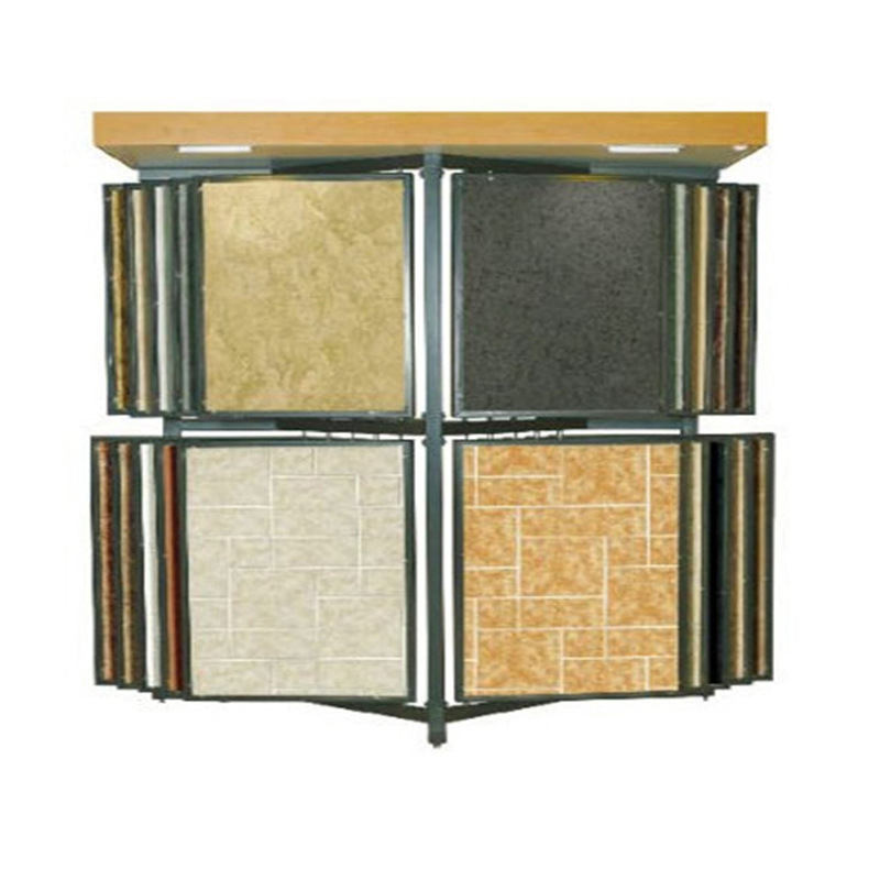 佛山市长雅供应实木强化木地板蝴蝶示翻页柜陶瓷展具样板展示架