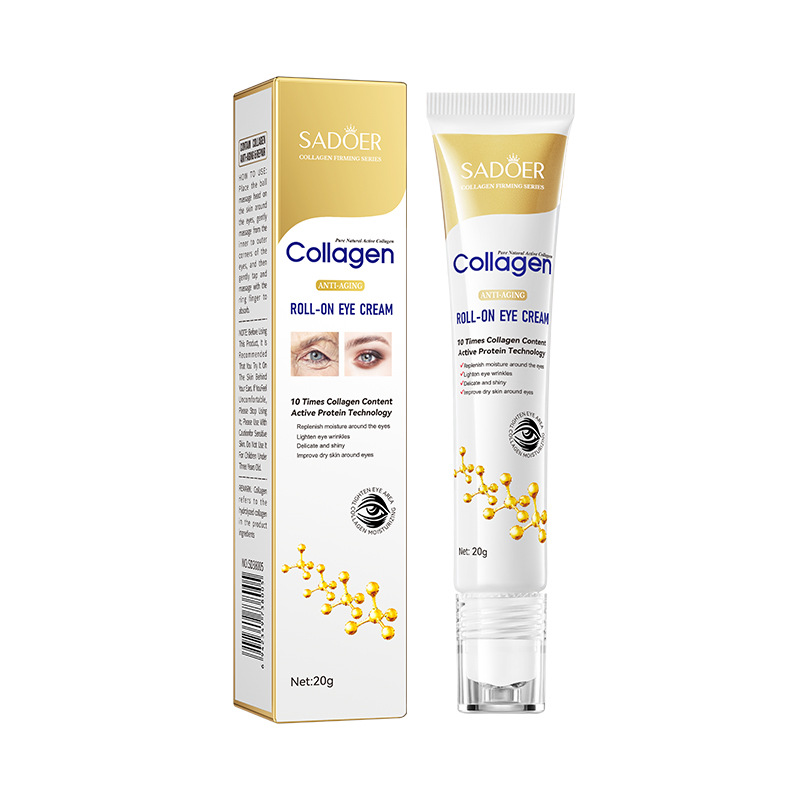 Crema para ojos All-English SADOER con vitamina C, crema embellecedora para la piel, hidratante, nutritiva e iluminadora, crema para ojos para comercio exterior transfronterizo
