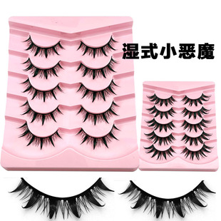 Cross-border explosions wet Thai makeup thick big devil false eyelashes light European and American thick cartoon eye mixed makeup eyelashes