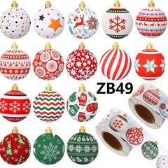 500 個クリスマスデコレーションロールステッカークリスマスボールさまざまなホリデーステッカークリスマスデコレーションキャンディーバッグパーティー
