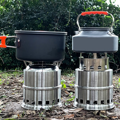Portable charcoal grill factory-style foldable stainless steel alcohol stove outdoor campfire grill outdoor stove