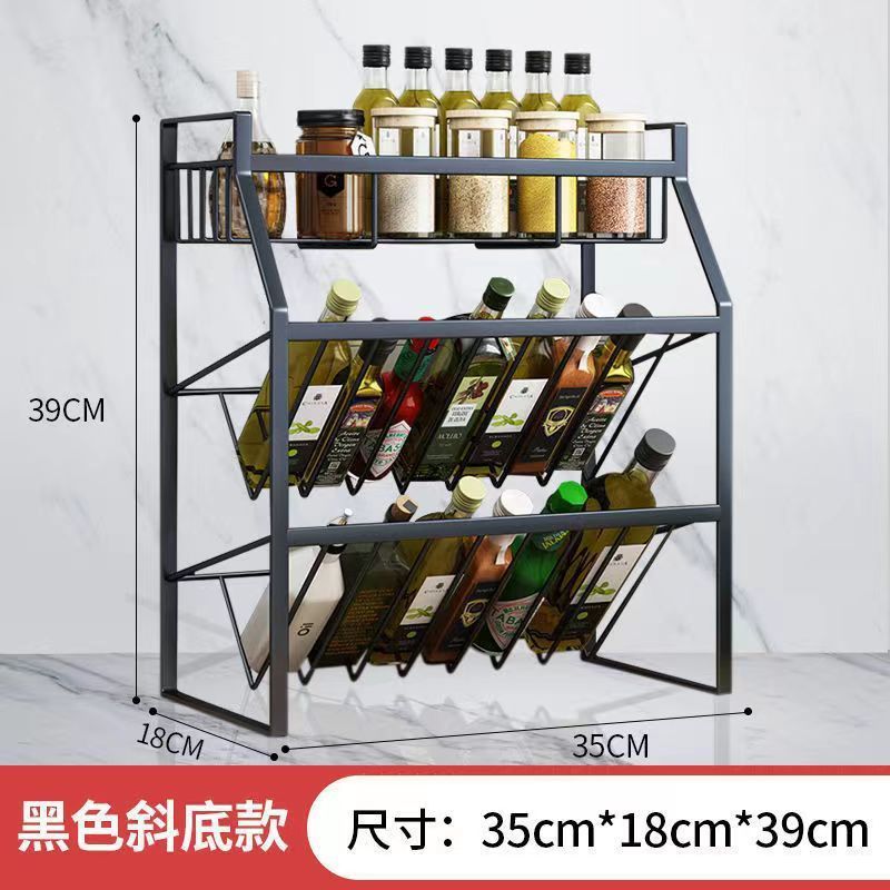 台所調味料棚テーブル多機能調味料調理器具収納棚家庭用多層収納棚|undefined